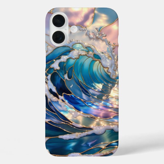 Pastel Ocean Wave Aesthetic Phone Case (Rückseite)