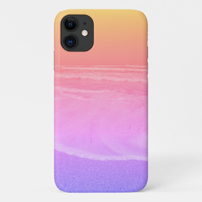 Pastel Ocean Waves Beach iPhone 11 Fall Case-Mate iPhone Hülle (Rückseite)