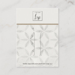 PASTEL OFF WHITE FLORAL FLORAL CLIP DISPLAY CARD VISITENKARTE