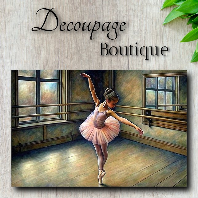 Pastel Oil Young Ballerina Decoupage Seidenpapier (Pastel Oil Young Ballerina Decoupage Tissue Paper)