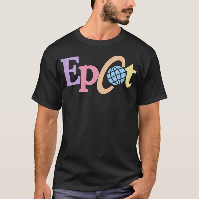 Pastel Old Epcot Logo T-Shirt (Vorderseite)