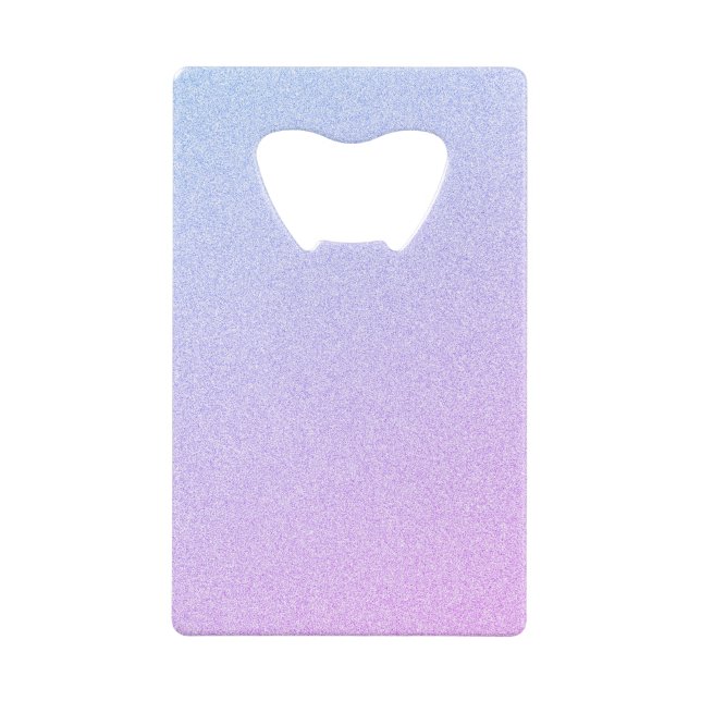 Pastel Ombre Glitzer Geldkarten Flaschenöffner (Rückseite)