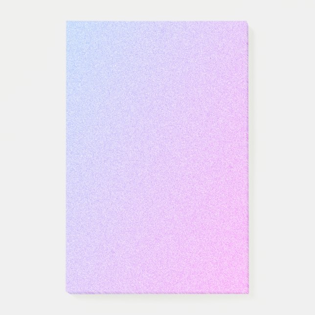 Pastel Ombre Glitzer Post-it Klebezettel (Vorderseite)