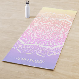 Pastel Ombre Gradient Namaste Mandala Yogamatte