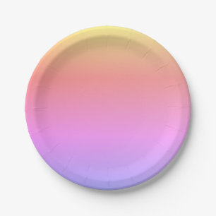 Pastel Ombre Pink Gelb Lila Pappteller
