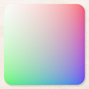 Pastel Ombre Rainbow Colors Rechteckiger Pappuntersetzer