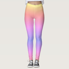 Pastel Ombré Regenbogen Pink Gelb Lila Leggings