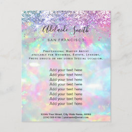 Pastel opal Glitzer IMITATE Holograph Flyer