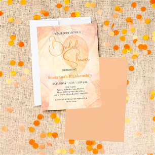 Pastel Orange Abstrakt Background Brautparty Einladung