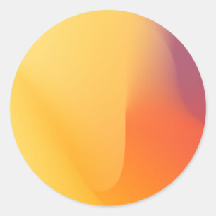 Pastel Orange Classic Round Sticker
