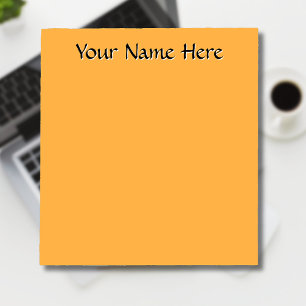 Pastel Orange Einzigartige Geschenke für Personali Notizblock