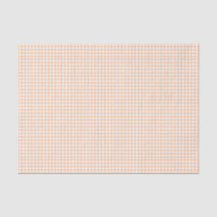 Pastel Orange Gingham Pattern Kleiner Karo Kariert Seidenpapier