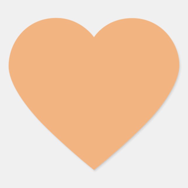 Pastel Orange Heart Sticker (Vorderseite)