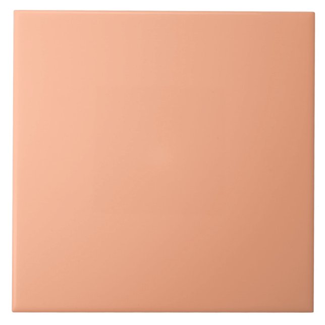 Pastel Orange Keramik Tile. Fliese (Vorderseite)