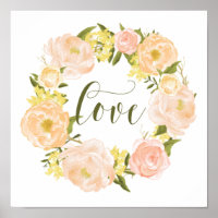 Pastel Orange Peonies Wreath | Liebe