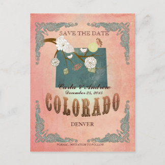 Pastel Orange Save the Date - Karte mit hübschen V