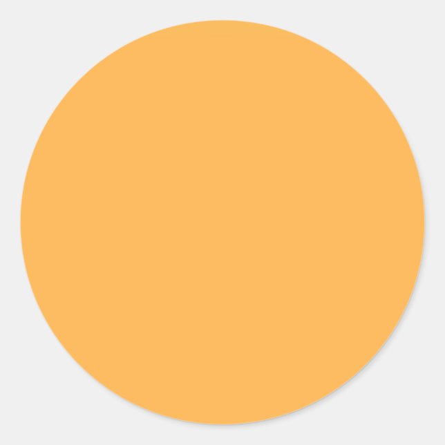Pastel Orange Solid Color Runder Aufkleber (Vorderseite)