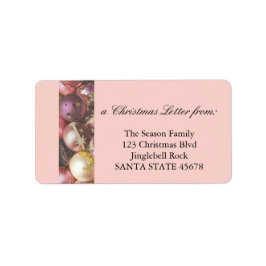 Pastel Ornaments Weihnachtsbrief Adressaufkleber