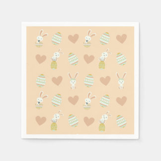 Pastel Oster Deluxe: Bunny & Egg Muster Serviette