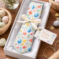 Pastel Oster mit Blume und Eiern
