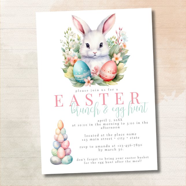 Pastel Osterbrunch und Eizelljagd Einladung (Von Creator hochgeladen)