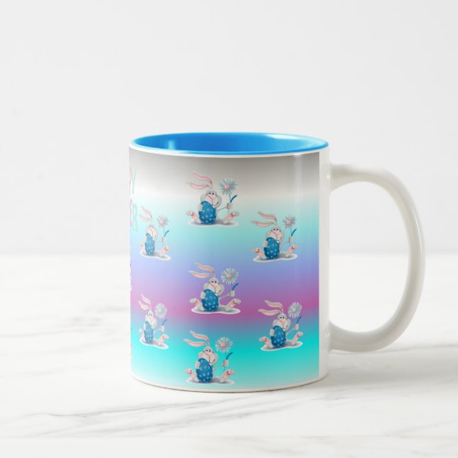 Pastel Ostereier & Bunny Tasse (Rechts)