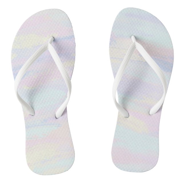 Pastel Paint Strokes Flip Flops (Fußbett)
