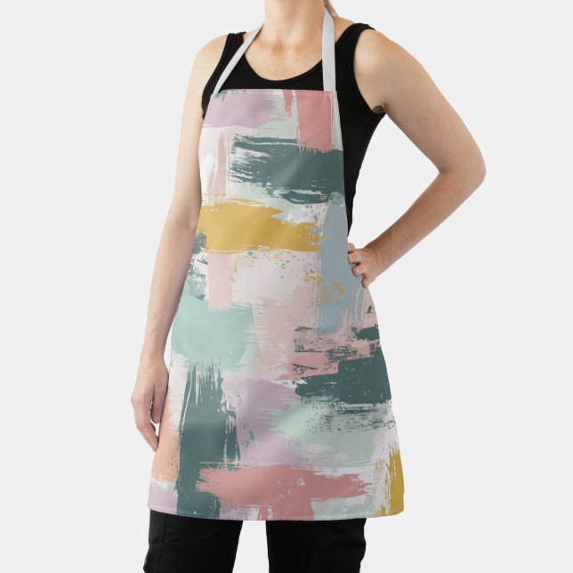 Pastel Paint Strokes Muster Schürze (InSitu)