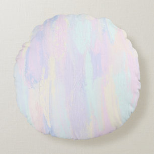 Pastel Paint Strokes Rundes Kissen