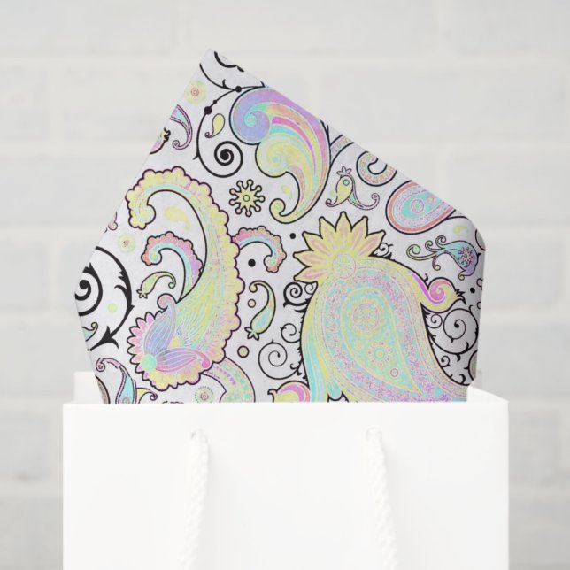 Pastel Paisley Seidenpapier (Geschenktüte)