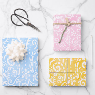 Pastel Paisley Wrapping Paper Geschenkpapier Set