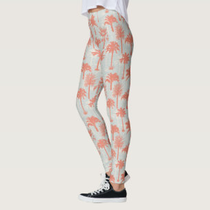 Pastel Palm Tree Muster Leggings
