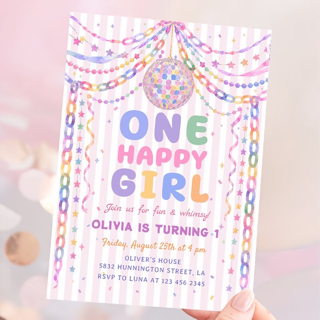 Pastel-Papierketten-Disco-Two-Much-Fun-2.-Geburtst Einladung (Von Creator hochgeladen)