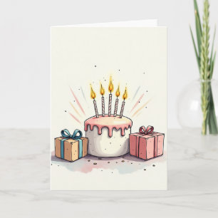 Pastel-Party-Geschenkkarte Karte