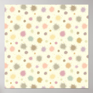 Pastel Party Pollen - nahtlos. Poster