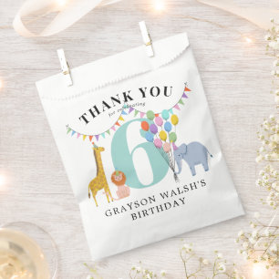 Pastel Party Tiere Geburtstagsparty Geschenktütchen