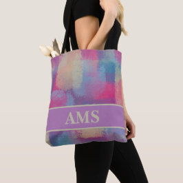 Pastel Patchwork Abstract Design Initials