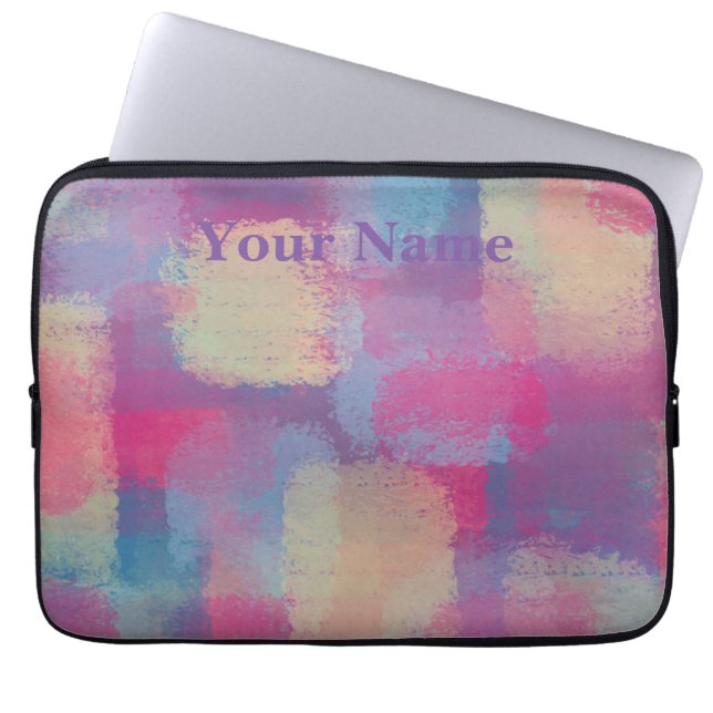 Pastel Patchwork Abstract Design Laptopschutzhülle (Vorderseite)