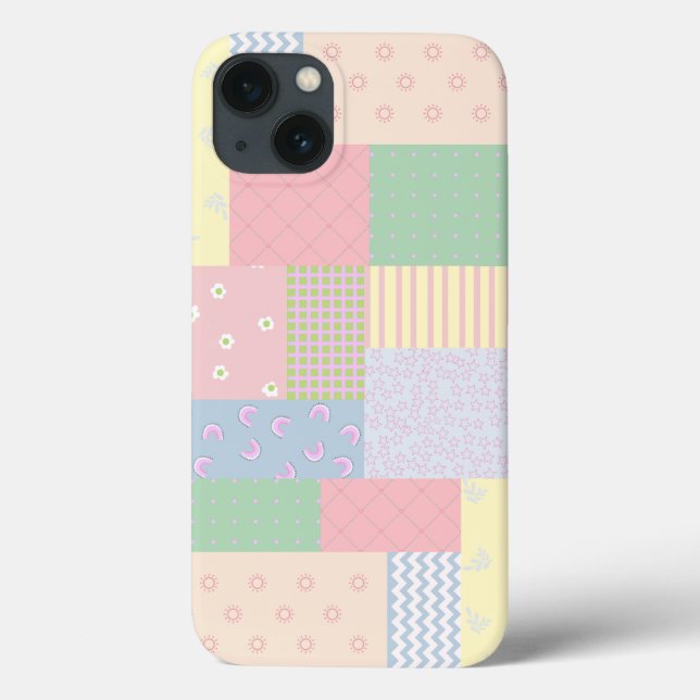 Pastel Patchwork Case-Mate iPhone Hülle (Rückseite)