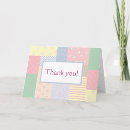 Pastel Patchwork Dankeskarte