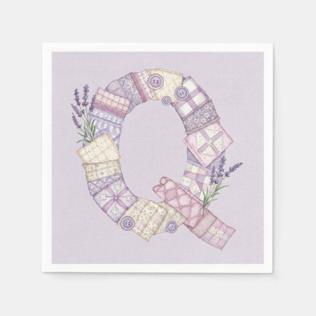 Pastel Patchwork von Natasha Us Serviette (Vorderseite)