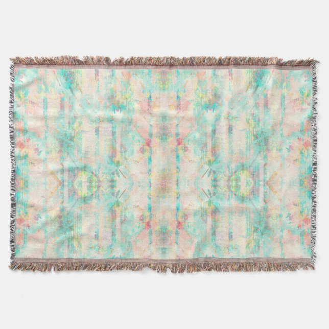 Pastel Pattern Throw Blanket Decke (Vorderseite)