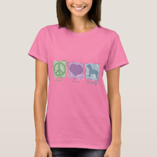 Pastel Peace, Liebe und Mastiffs T-Shirt