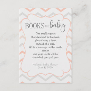 Pastel Peach and Gray Zig Zag Books for Baby Begleitkarte