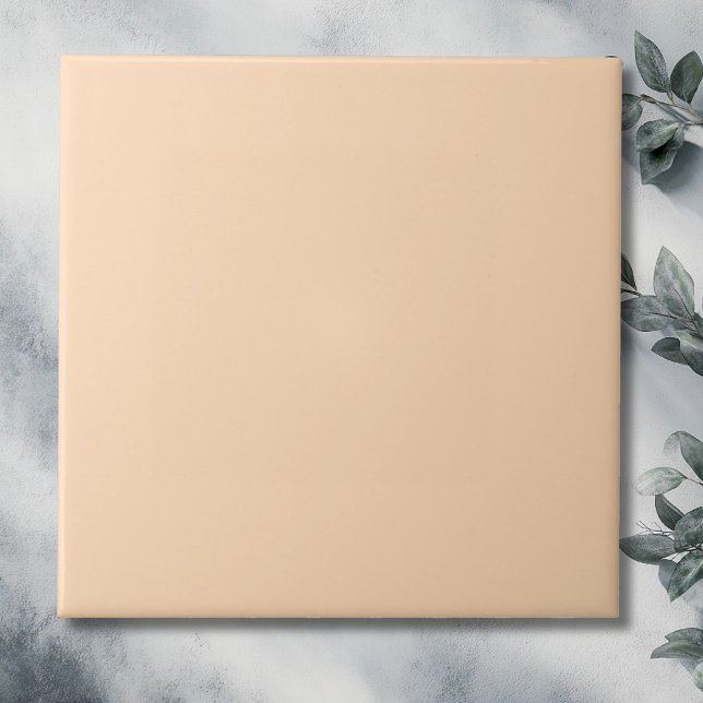 Pastel Peach Blossom Solid Color | Klassisches Ele Fliese (Von Creator hochgeladen)