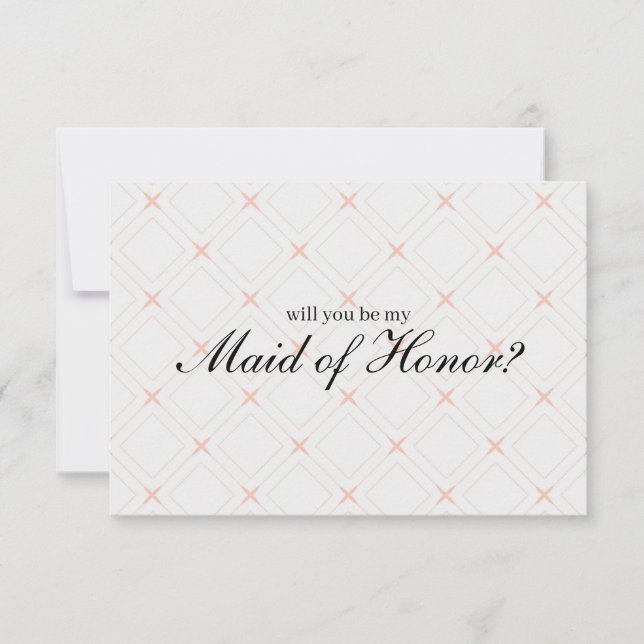 Pastel Peach Cream werden Sie meine Trauzeugin sei (Vorderseite)