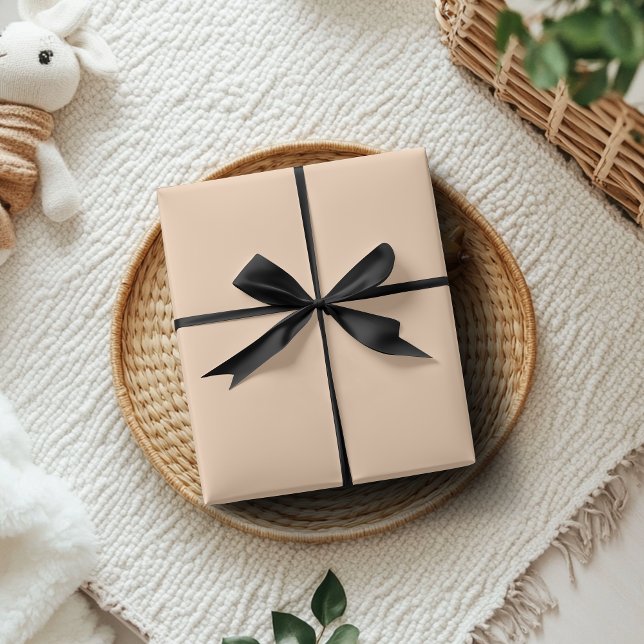 Pastel Peach Solid Color | Classic | elegant Geschenkpapier (Von Creator hochgeladen)