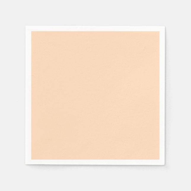 Pastel Peach Solid Color | Classic | elegant Serviette (Vorderseite)