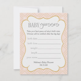 Pastel Peach und Gold Geometric Baby Ratings