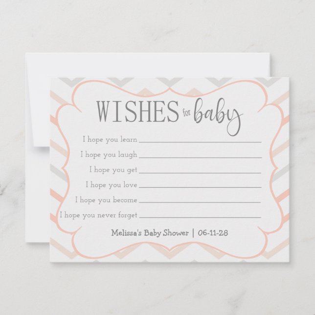 Pastel Peach und Gray Zig Zag (Vorderseite)